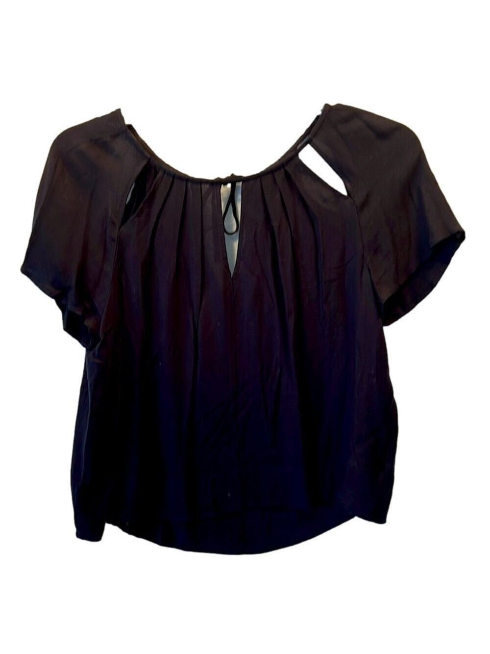 Womens Top, Sz Med, 19-20” PTP, Length 22-23”, Rayon, tie